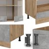 Eckküche R-Line Beton/Goldkraft Eiche 287 x 60 cm , AP Marmor Vicco Bild 5