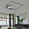 LED Deckenleuchte, schwarz, Acryl, 40 Watt, weiß, opal Bild 3