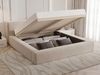 GrainGold Polsterbett mit Bettkästen MALI, Modern Bett mit Kopfteil - 160x200 cm, Beige (1x Bett) Bild 2