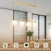 ZMH Glas Pendelleuchten E27 4 Lichter Hängende Pendelleuchte Höhenverstellbar Moderne Pendelleuchte Bild 5