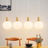 ZMH Glas Pendelleuchten E27 4 Lichter Hängende Pendelleuchte Höhenverstellbar Moderne Pendelleuchte Bild 2