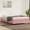 vidaXL Boxspringbett mit Matratze Rosa 140x210 cm Samt 3315926 Bild 1