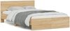 vidaXL Bettgestell mit Kopfteil Sonoma-Eiche 120x200 cm 3207492 Bild 2