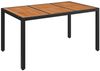 vidaXL 7-tlg. Garten-Essgruppe mit Kissen Schwarz Poly Rattan 3212234 Bild 3