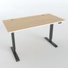 Höhenverstellbarer Schreibtisch (140x70 cm) - Sitz- & Stehpult - Bürotisch Elektrisch Höhenverstellbar mit Touchscreen & Stahlfüßen (Anthrazit/Bambus) Bild 2