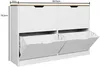 Vente-unique - LOTULA Ordnungshelfer Holz, Platte BeigeWeiß - B 30 cm x H 79,2 cm x L 120,5 cm Bild 4