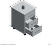 FMD Möbel - DIEGO 2 - Rollcontainer - melaminharzbeschichtete Spanplatte - Beton LA/Hgl weiß - 35 x 58,9 x 42cm Bild 3