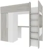Vente-unique - NICOLAS Bett Holz, Platte GrauWeiß - B 110 cm x H 183,1 cm x L 205,2 cm Bild 3