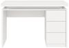 Flieks Schreibtisch mit LED-Beleuchtung und 3 Schubladen (B120/T50/H78,5 cm, 1-St, 1 Tisch), rechteckiger Computertisch Bürotisch Arbeitstisch Weiß Bild 4