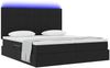 vidaXL Bett mit LED-Lichtleisten Schwarz 180 x 200 cm Samt 3372883 Bild 3