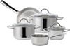 ECHTWERK Topf-Set Silber-Edition, Edelstahl 18/8 (Set, 8-tlg, je 1 Kochtopf 16/20/24 cm, Kasserolle 16 cm, Bratpfanne 24 cm), für alle Herdarten geeignet, Induktion Bild 5