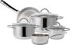 ECHTWERK Topf-Set Silber-Edition, Edelstahl 18/8 (Set, 8-tlg, je 1 Kochtopf 16/20/24 cm, Kasserolle 16 cm, Bratpfanne 24 cm), für alle Herdarten geeignet, Induktion Bild 4