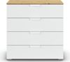 rauch Aditio Box, Kommode, 4 Schubladen, mit Softclose-Funktion, Farbe Weiß/Eiche Artisan, BxHxT 80x81x42cm Bild 2