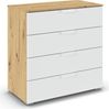 rauch Aditio Box, Kommode, 4 Schubladen, mit Softclose-Funktion, Farbe Weiß/Eiche Artisan, BxHxT 80x81x42cm Bild 3