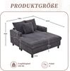 Chaiselongue-Liegesessel, Getränkehalter, USB, LED, Dunkelgrau Bild 4
