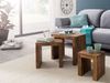 Wohnling 3er Set Satztisch Massiv-Holz Wohnzimmer-Tisch Bild 5