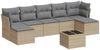 vidaXL 8-tlg. Garten-Sofagarnitur mit Kissen Beige Poly Rattan 3218039 Bild 2