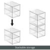 Aufbewahrungsbox mit Schublade 2er Set Schuhbox stapelbar mDesign transparent Bild 4
