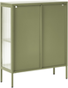 Sideboard mit Glastüren SARRE Metall 90 cm Grün Bild 5