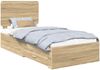 vidaXL Bettrahmen mit Kopfteil Sonoma-Eiche 75 x 190 cm Holzwerkstoff 3412848 Bild 2