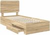 vidaXL Bettrahmen mit Kopfteil Sonoma-Eiche 75 x 190 cm Holzwerkstoff 3412848 Bild 5