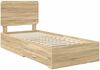 vidaXL Bettrahmen mit Kopfteil Sonoma-Eiche 75 x 190 cm Holzwerkstoff 3412848 Bild 4