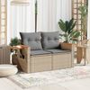 vidaXL Gartensofa mit Kissen 2-Sitzer Beige Poly Rattan 366110 Bild 3