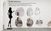 Hopibath Dekospiegel Wandspiegel Flur Asymmetrisch Spiegel Schminkspiegel Rahmenlos Modern (Badspiegel Flurspiegel Türspiegel, 1-St, Wassertropfen 65x90 cm, 45x70 cm), mit Metall Haken Bild 3