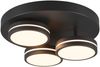 LED Deckenleuchte FRANKLIN 3 flammig Anthrazit mit Stufen Dimmer, Ø 35cm Bild 2