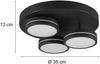 LED Deckenleuchte FRANKLIN 3 flammig Anthrazit mit Stufen Dimmer, Ø 35cm Bild 4