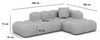 Samtstoff Ecksofa Formentera Lounge L Form - Samtstoff - sand - Links Bild 5