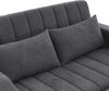 Schlafsofa 136x162x84 cm Grau, mit 3-fach verstellbarer Rückenlehne & Getränkehalter Bild 4