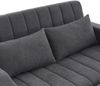 Schlafsofa 136x162x84 cm Grau, mit 3-fach verstellbarer Rückenlehne & Getränkehalter Bild 4