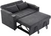 Schlafsofa 136x162x84 cm Grau, mit 3-fach verstellbarer Rückenlehne & Getränkehalter Bild 5