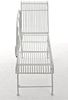 Gartenbank SIZON - Metall Antik weiß 156x46x78 cm | Gartenliege Metall Sonnenliege Antik Vintage Gartenstuhl Lang 1 Sitzer Bild 3
