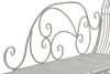 Gartenbank SIZON - Metall Antik weiß 156x46x78 cm | Gartenliege Metall Sonnenliege Antik Vintage Gartenstuhl Lang 1 Sitzer Bild 5