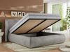 Polsterbett mit Lattenrost, Doppelbett Bettkasten, Bettgestell mit Gasdruckfeder Foam Matratze - CAELA CLASSIC - 200 x 200 cm - Hellgrau Velvet - MIRO LUX Bild 3