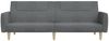 vidaXL Schlafsofa 2-Sitzer Hellgrau Stoff 375784 Bild 5