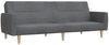 vidaXL Schlafsofa 2-Sitzer Hellgrau Stoff 375784 Bild 2