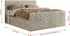 Boxspringbett mit zwei Matratzen und Bettkästen, Doppelbett, Multipocket-Matratzen, mit Fußteil - PARIS KING DUO, Beige, 180x200 cm, Velours, H3 Bild 5