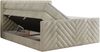 Boxspringbett mit zwei Matratzen und Bettkästen, Doppelbett, Multipocket-Matratzen, mit Fußteil - PARIS KING DUO, Beige, 180x200 cm, Velours, H3 Bild 4