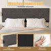 ADWOLT Polsterbett Doppelbett mit Kopfteil und Bettgestell (Packung, 1-tlg, Jugendbett), 160x200 cm,Die Höhe des Kopfteils ist verstellbar,Leinenstoff – Grau Bild 4