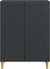 vidaXL Sideboard Schwarz 66 x 34,5 x 90 cm Holzwerkstoff 894586 Bild 4