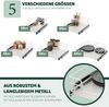 Teleskopschubladen 2er Set - für 50 cm Schrank mit Einlegeboden, aus Metall, (Weiß) Bild 5