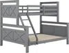 Etagenbett mit 2 Schlafgelegenheiten und Lattenrost, 90x200 cm/140x200 cm, Kinderbett mit Rausfallschutz und Leiter, Kiefer Bild 5