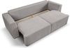 Schlafsofa mit Bettkasten (B/H/T: 250x95x99 cm) in Hellgrau Bild 3