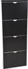 Schuhkipper EDDI 4 Kippladen - Holz Schwarz 138x51x16cm | Schuhschrank Bild 2