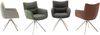 Armlehnstuhl >LIMONE 2< (2-er Set) in Olive, Leder - 61x88x63cm (BxHxT) Bild 4