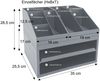 Schreibtisch Organizer HWC-Q74, Ordnungssystem 3-teilig Schubfach Tischablage Stifthalter Ablage, 29 x 35 x 26 cm ~ schwarz Bild 3