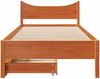vidaXL Massivholzbett mit Schubladen Wachsbraun 75x190 cm Kiefer 3301931 Bild 4